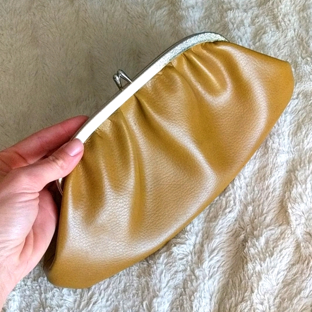 Rare Vintage Mustard Yellow and Gold Clutch